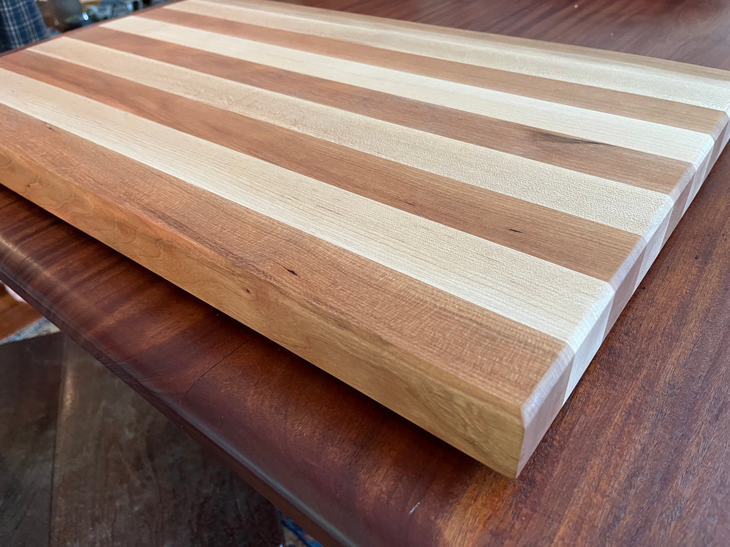 Starboard Kitchen Cutting Board Maple and Cherry Stripe - Handmade in Maine