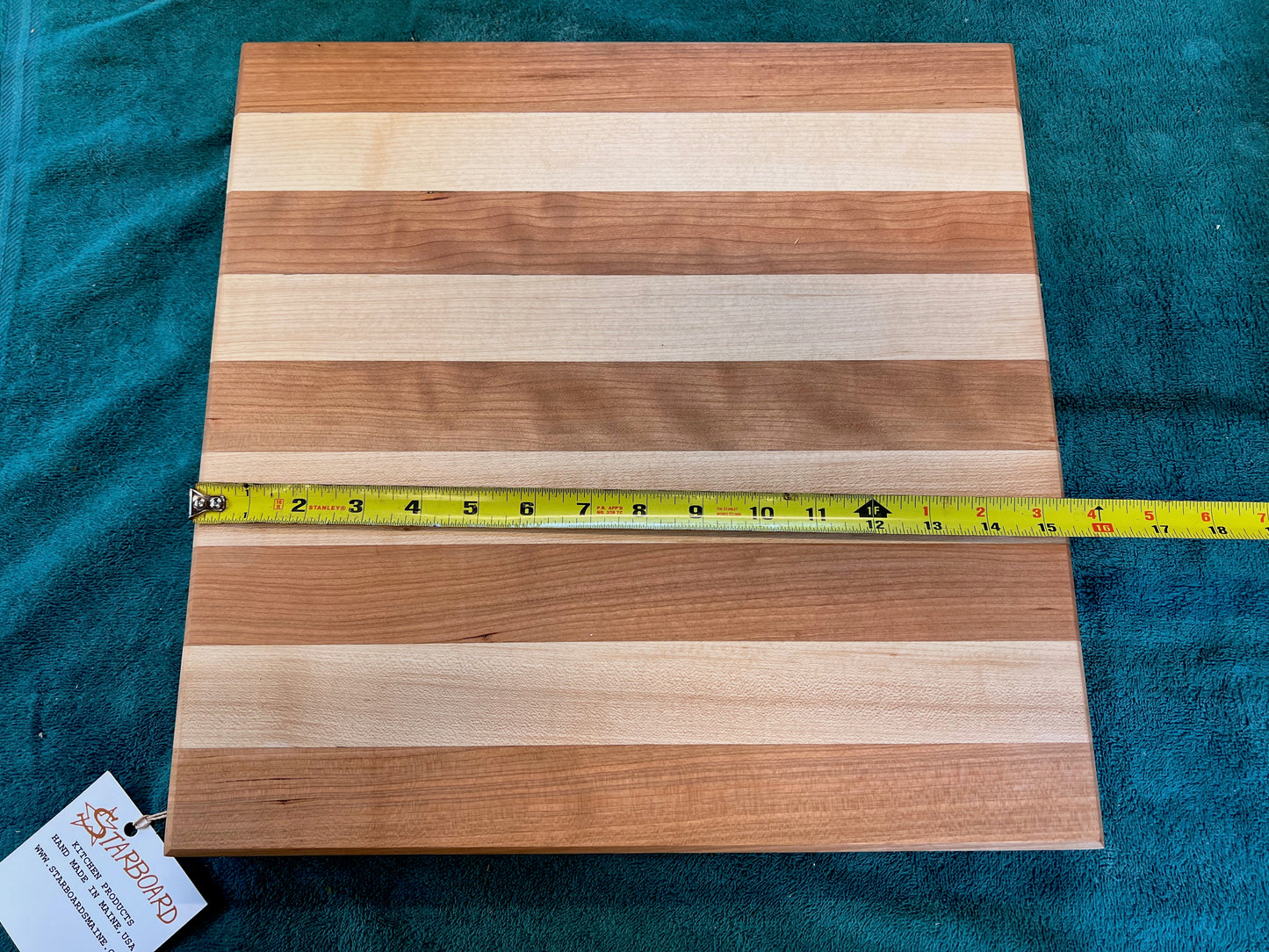 Starboard Kitchen Cutting Board Maple and Cherry Stripe - Handmade in Maine